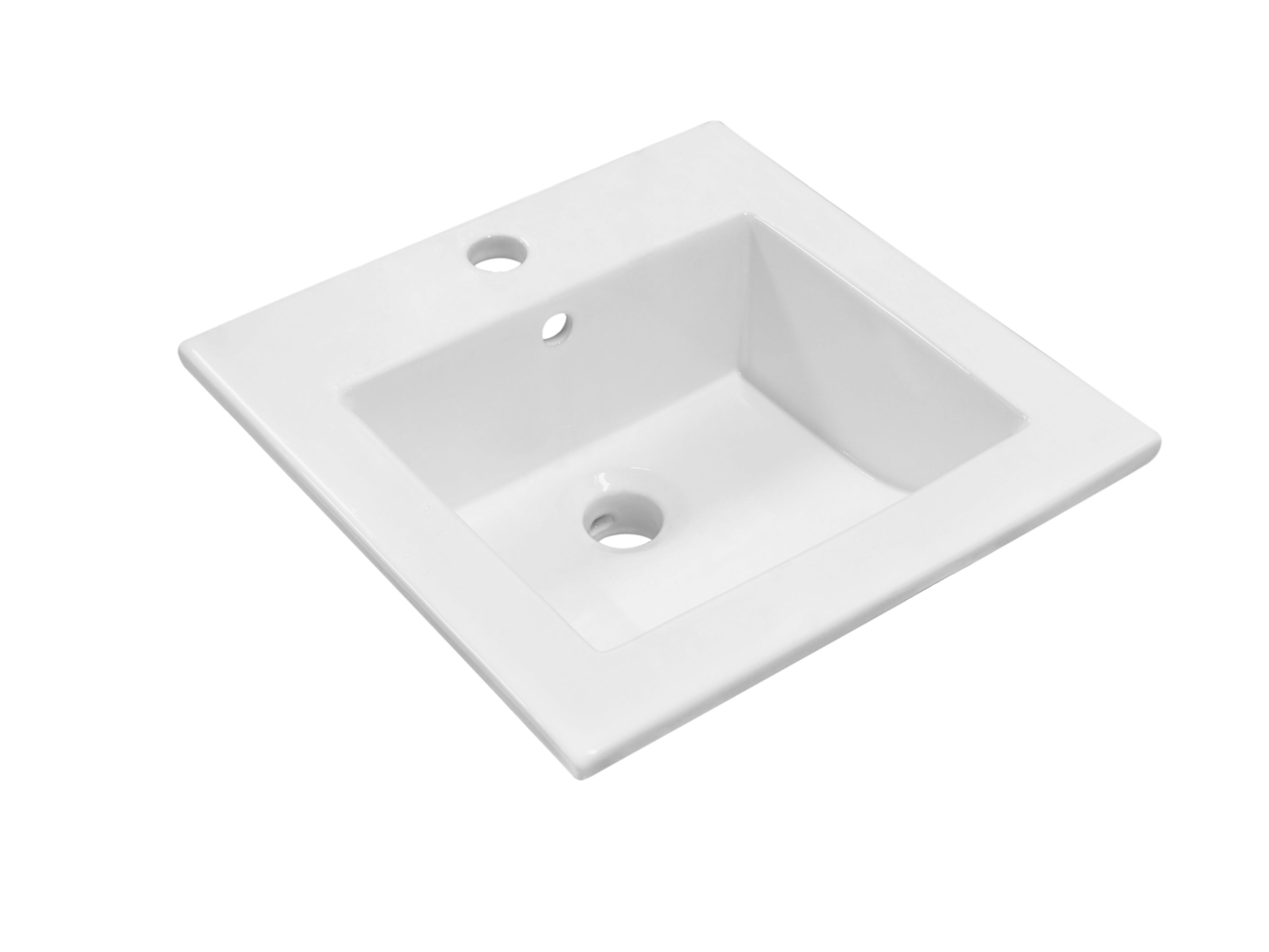 Kerra KR 41 inbouw wastafel 42x42cm wit