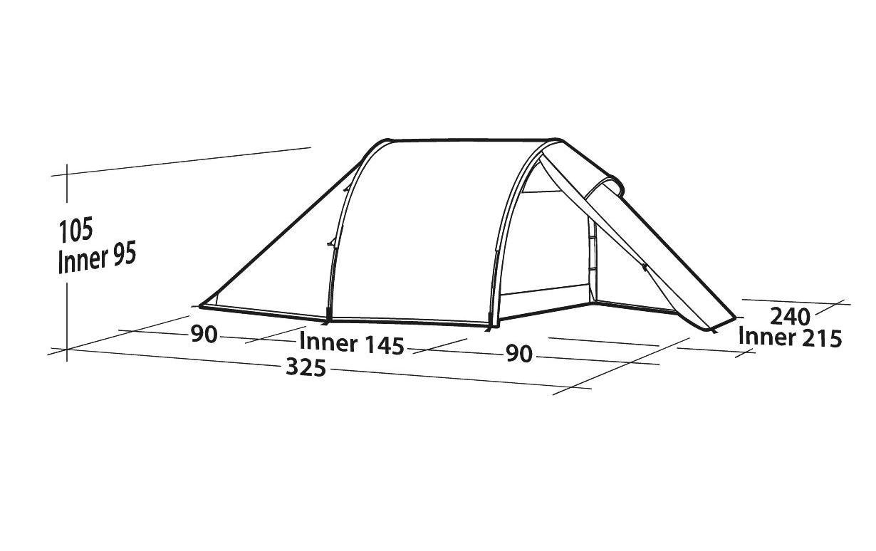 easy camp Tunnelzelt »Energy 300 Compact, 3 Personen« 3 Personen