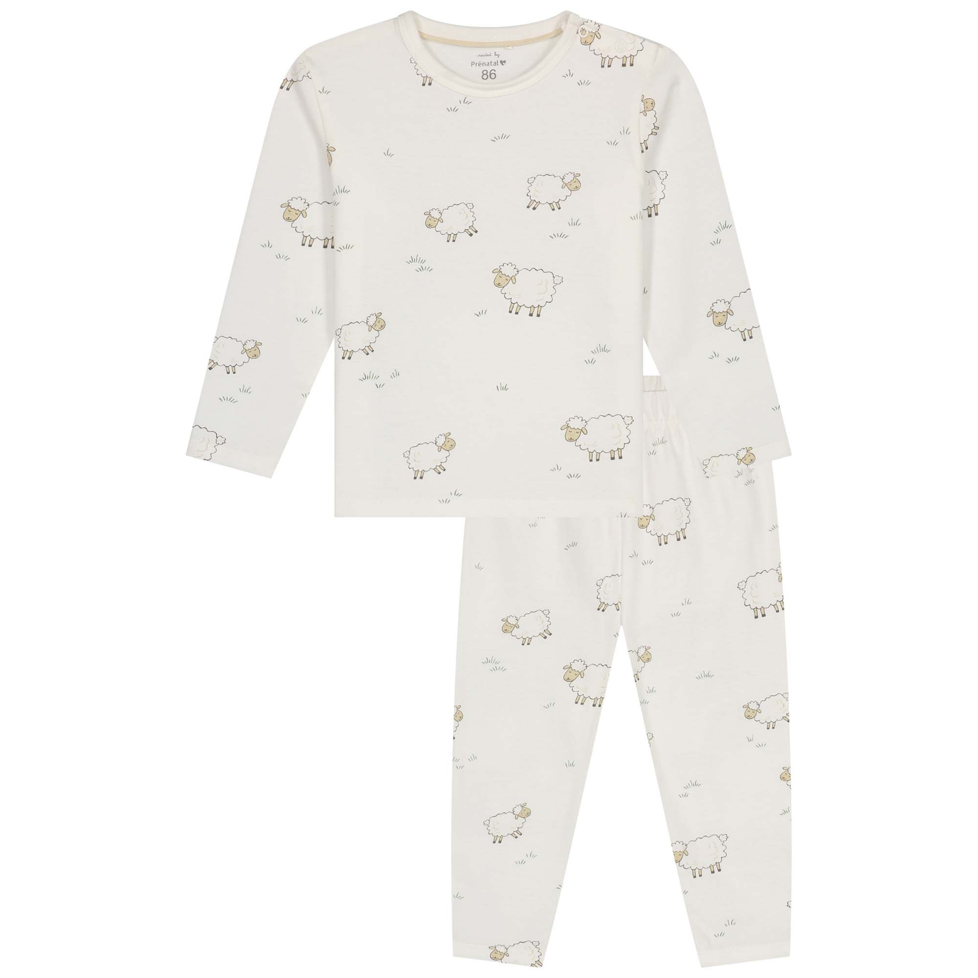 Prénatal peuter pyjama Schapen wit