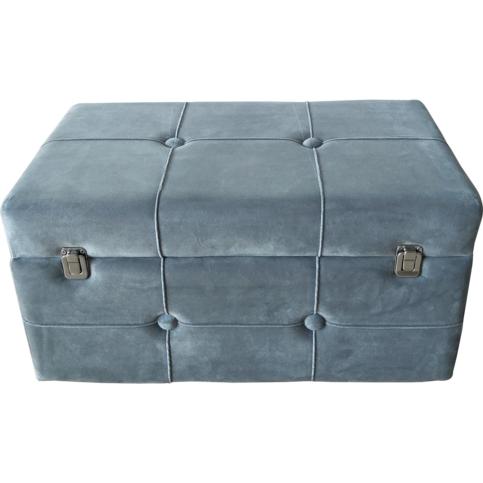Truhe Velvet grau 49 x 28 x 25 cm