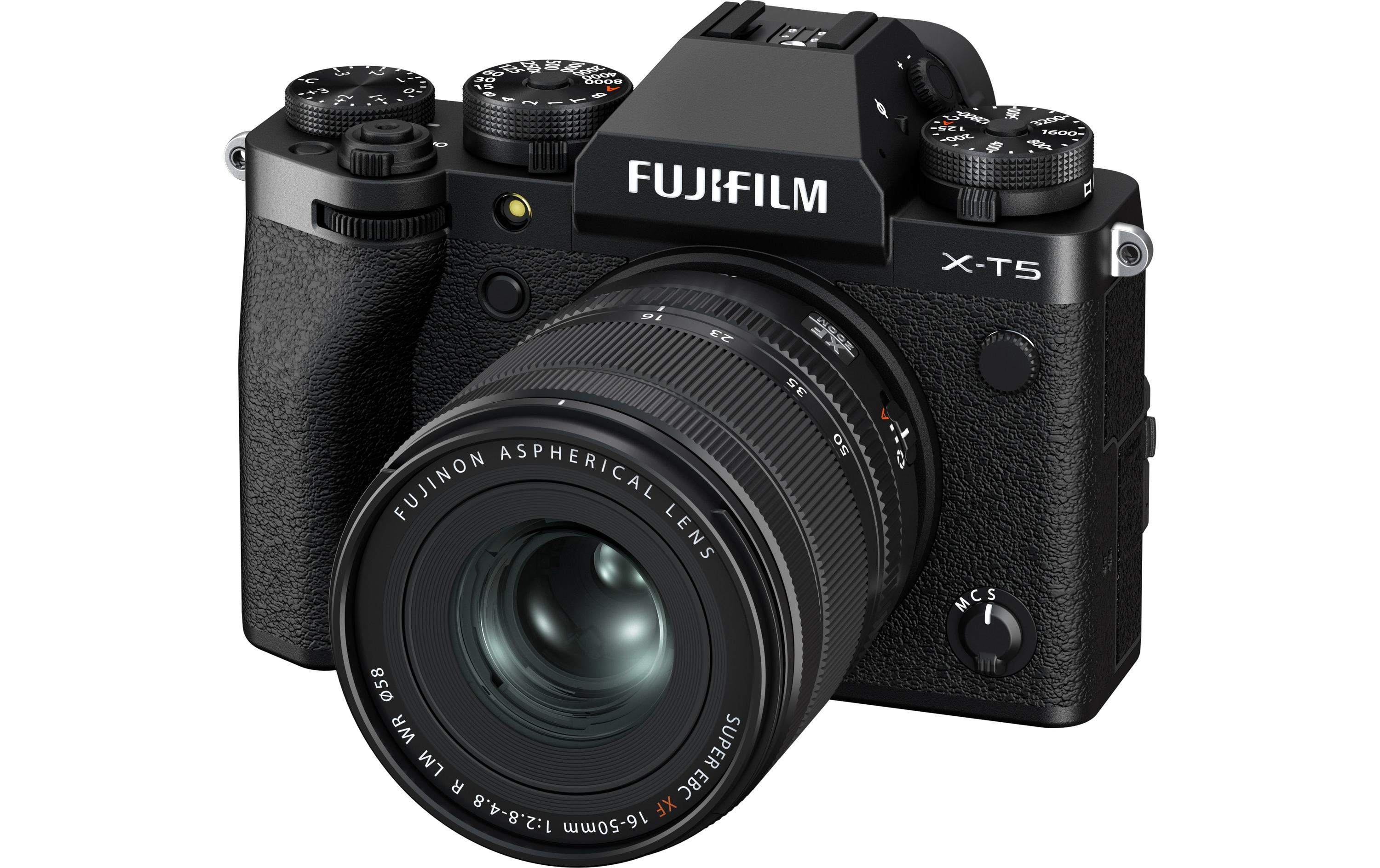 Fotokamera X-T5 Kit XF 16-50mm Schwarz<br>Spiegellose Systemkamera mit 40.2 Megapixel-Sensor und integriertem Fünf-Achsen-Bildstabilisator inkl. Objektiv