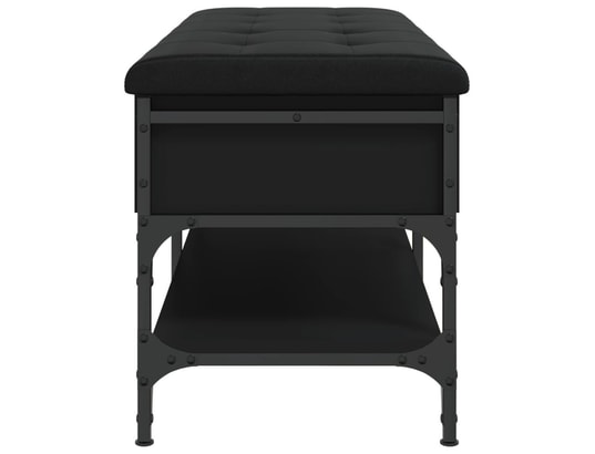 VIDAXL - Banc à chaussures noir 102x42x45 cm bois d'ingénierie