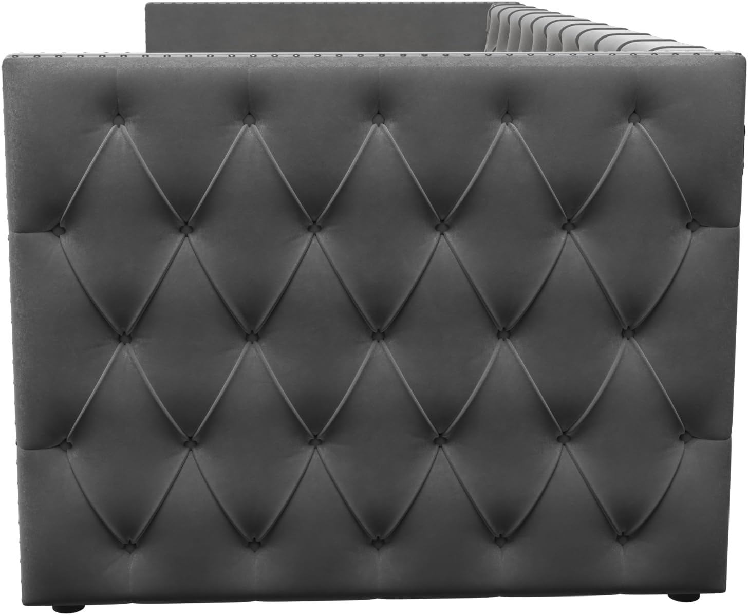 SogesPower Modernes 90x200 cm Schlafsofa, Multifunktionales Design als Tagesbett & Sofa, Atmungsaktiver Samtbezug, Mit hochwertigem Lattenrost