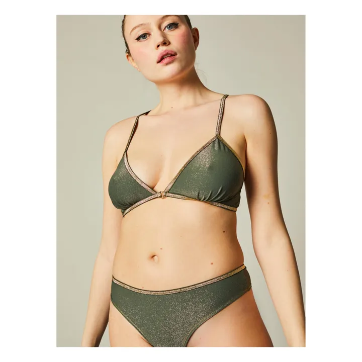 La Nouvelle Brassière Angèle Métallisé | Vert foncé