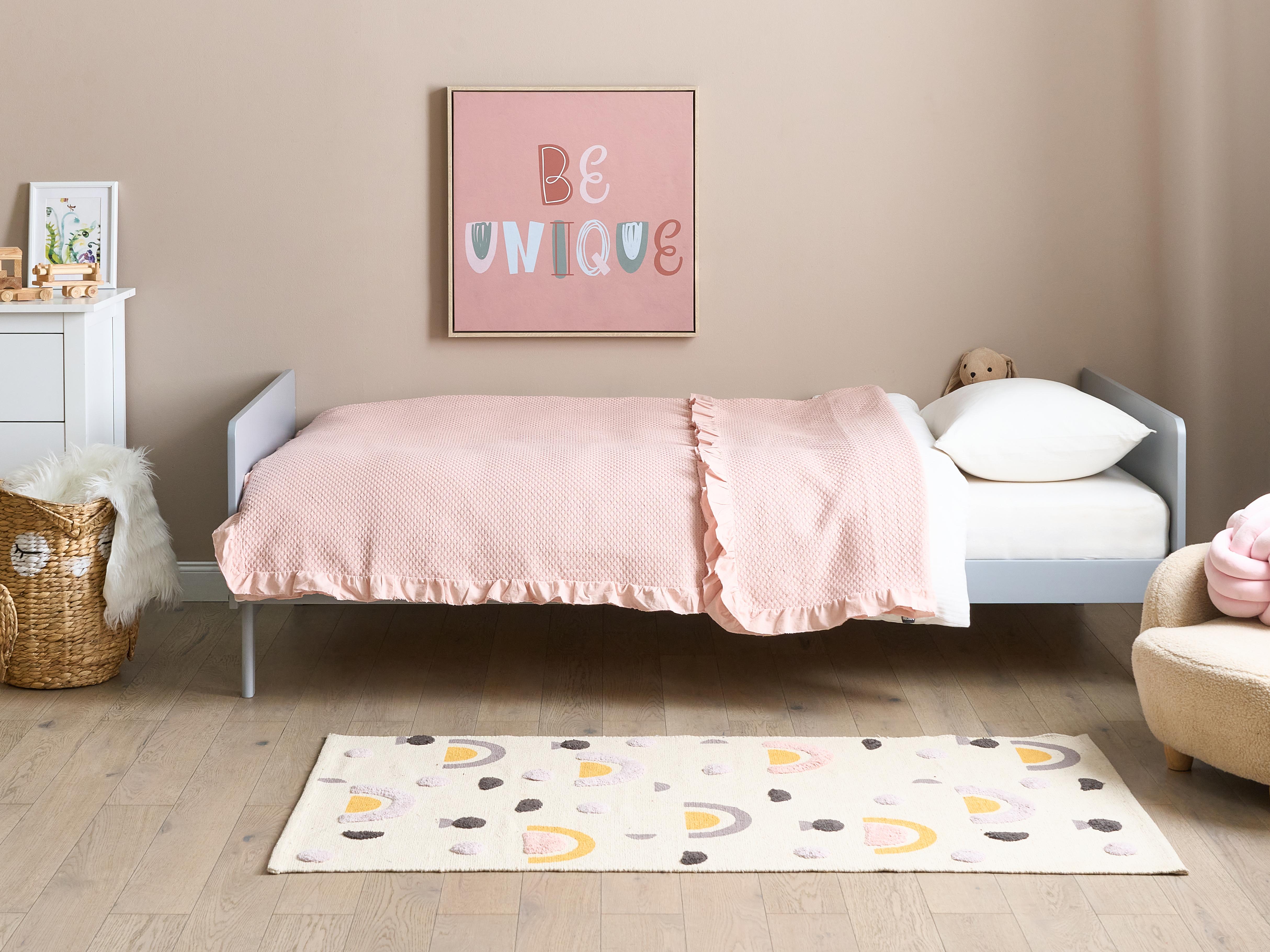 Bed Dennenhout BONNAC 90 x 200 cm Grijs