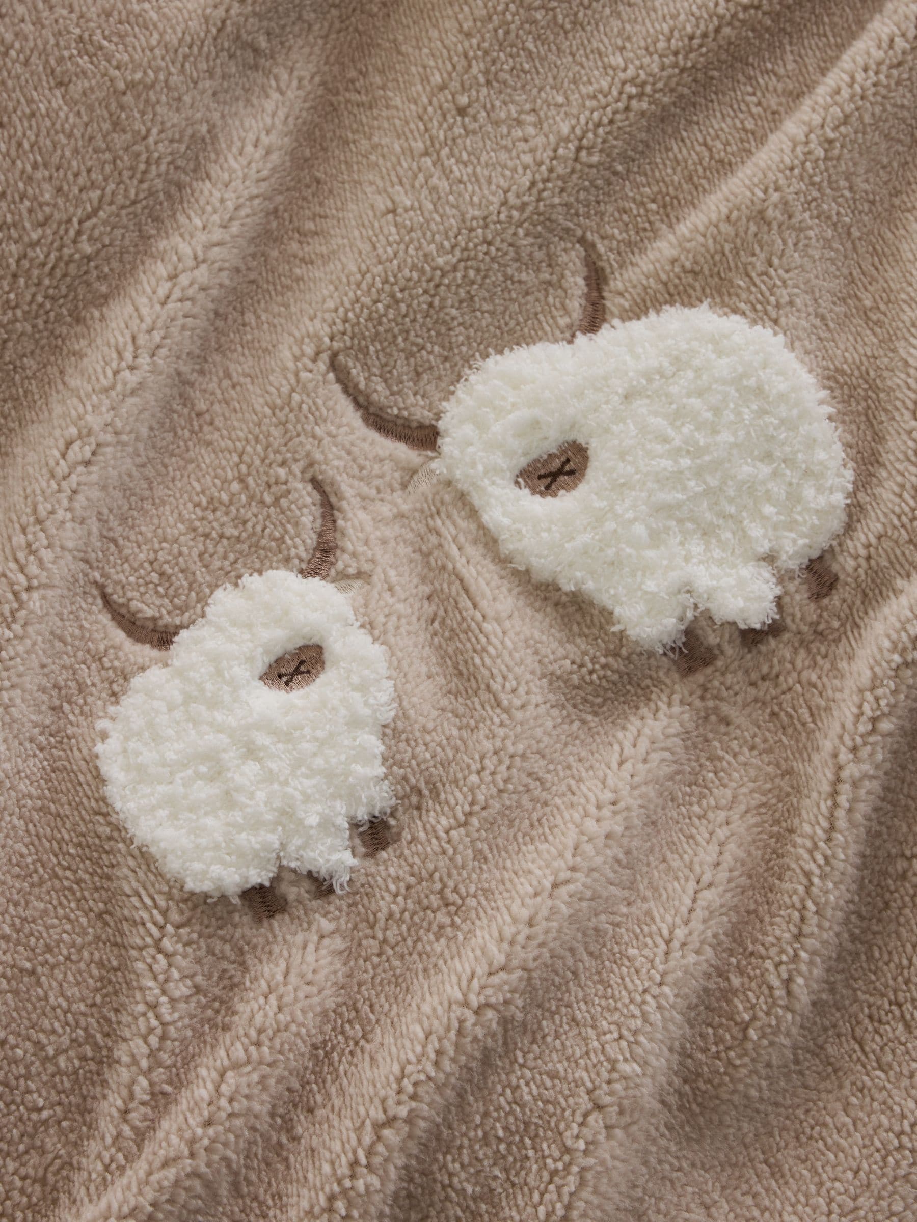 Fleece tufted dekbedovertrek en kussensloopset Hamish