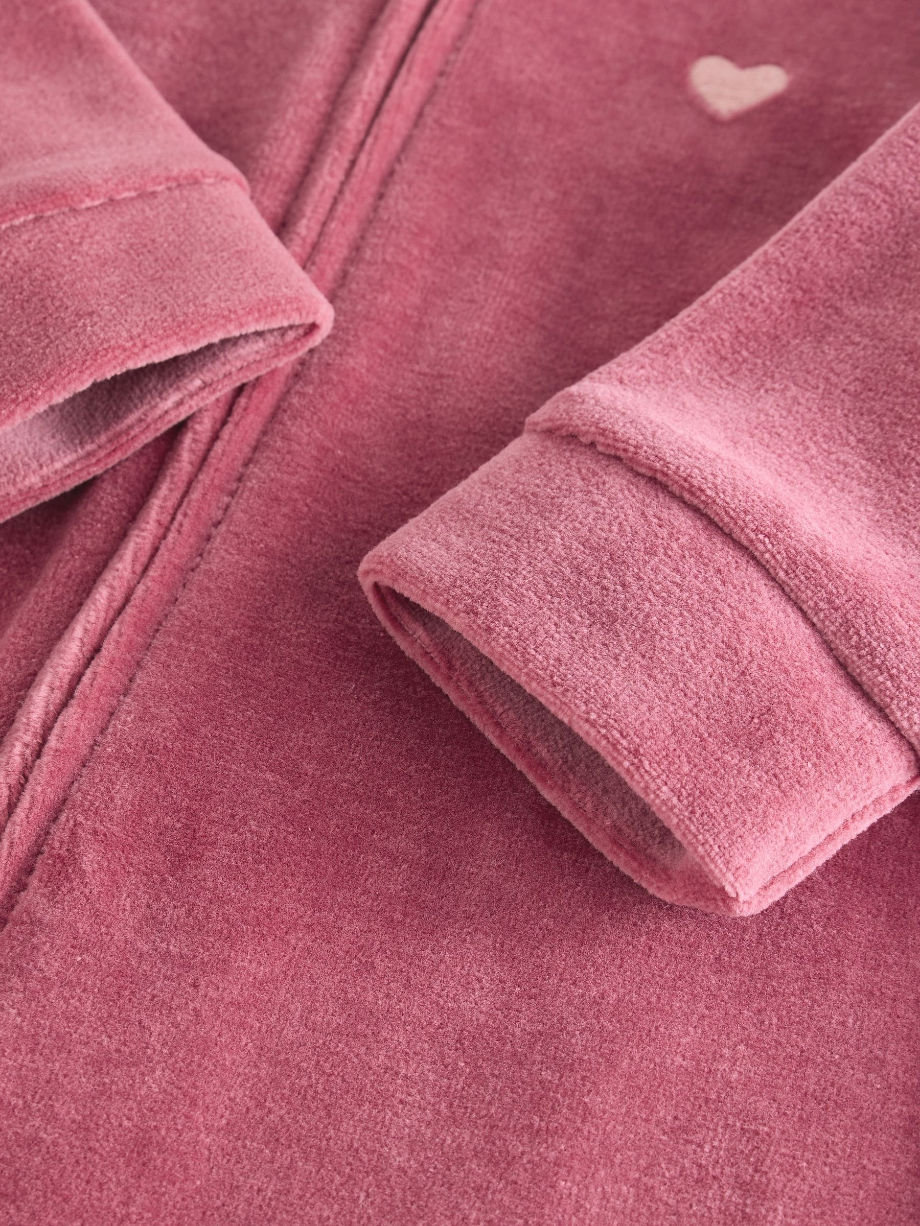 Roze - Velour Baby Sleepsuits 2 Pack (0mths-2yrs)