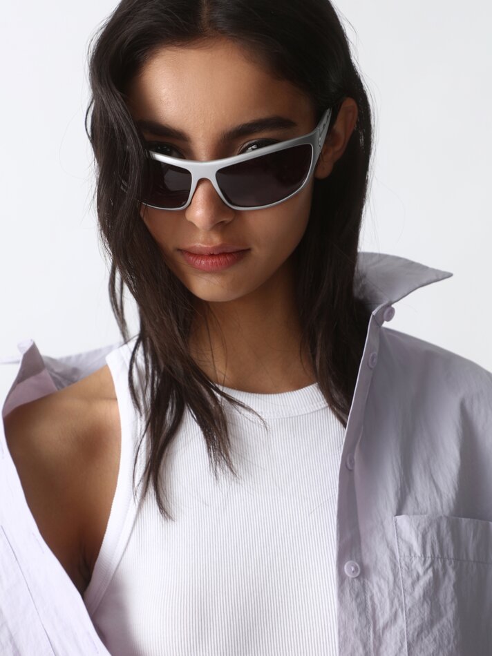 Camisa de manga comprida oversized - Lilás