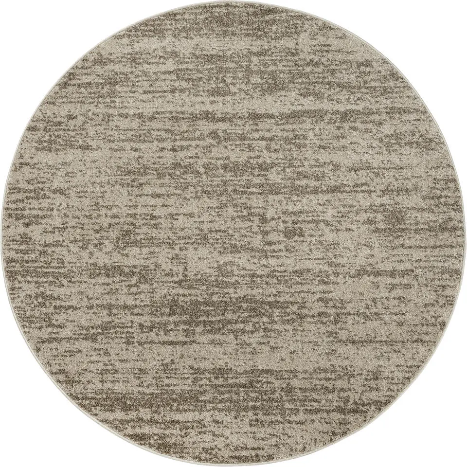 Relax Oslo - Laagpolig Effen Vloerkleed - Beige - 200 CM ROND