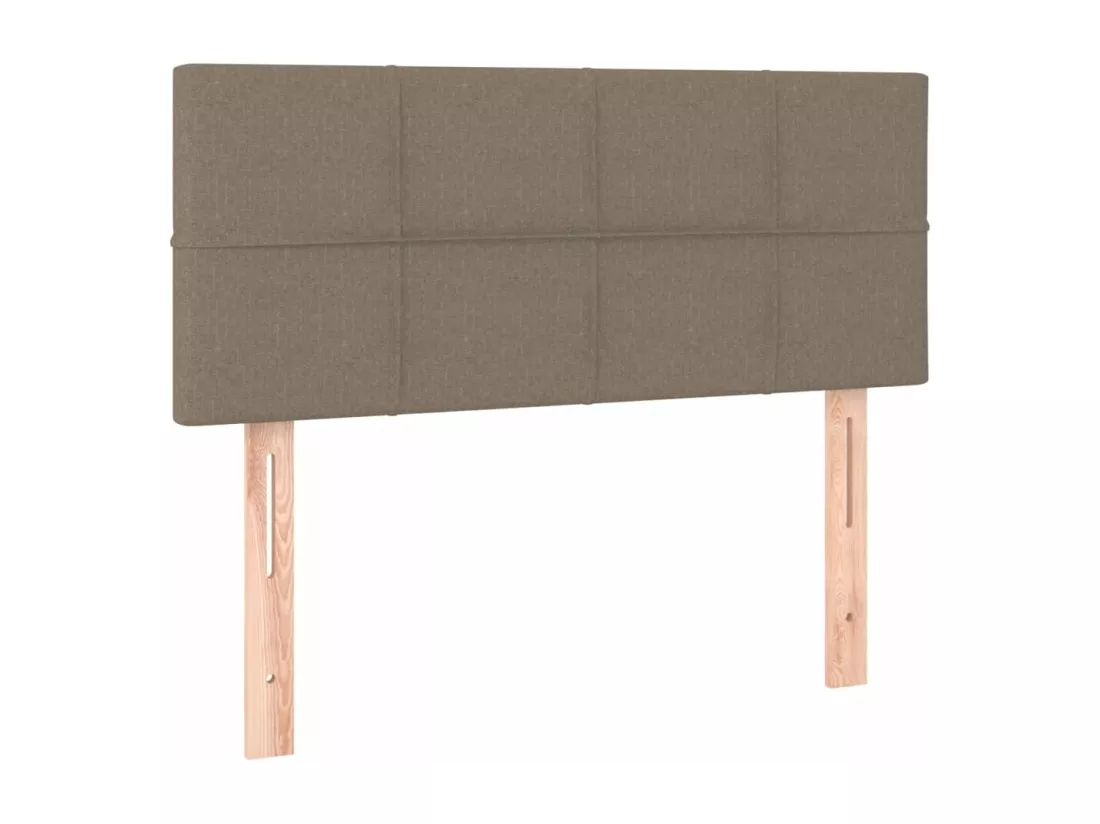 Sommier tapissier avec matelas et LED Taupe 90x190 cm Tissu