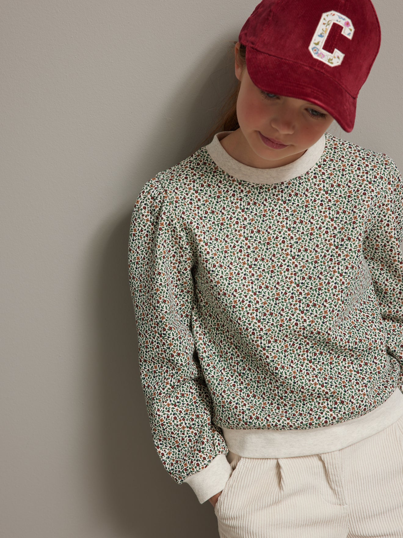 Sweat Fille imprimé Rosemary - Coton Bio