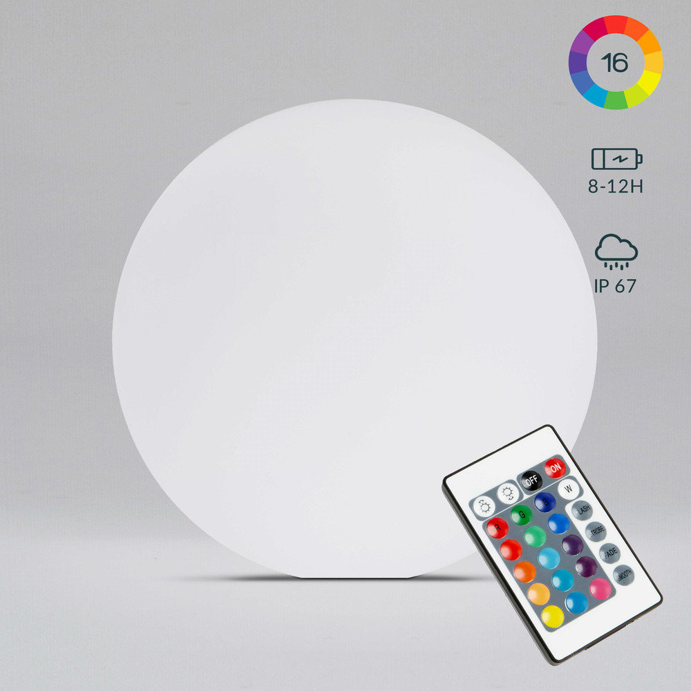 Boule led lumineux polyéthylène blanche