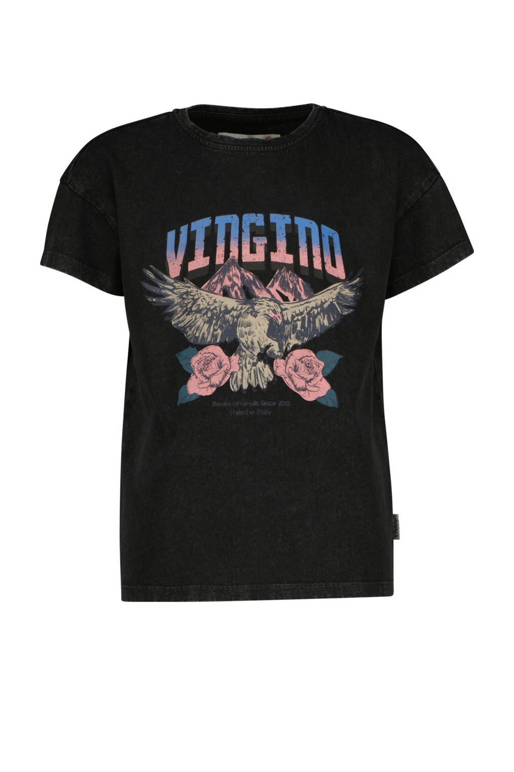 Vingino T-shirt HEMRI met printopdruk zwart