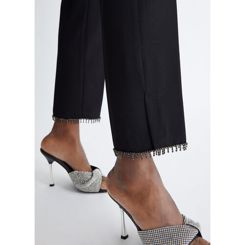 Liu Jo - Pantalón chino con strass Negro