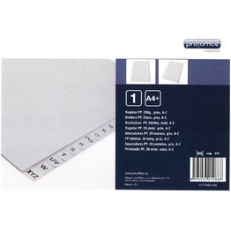 Intercalaires en plastique, A-Z, A4, 20 touches