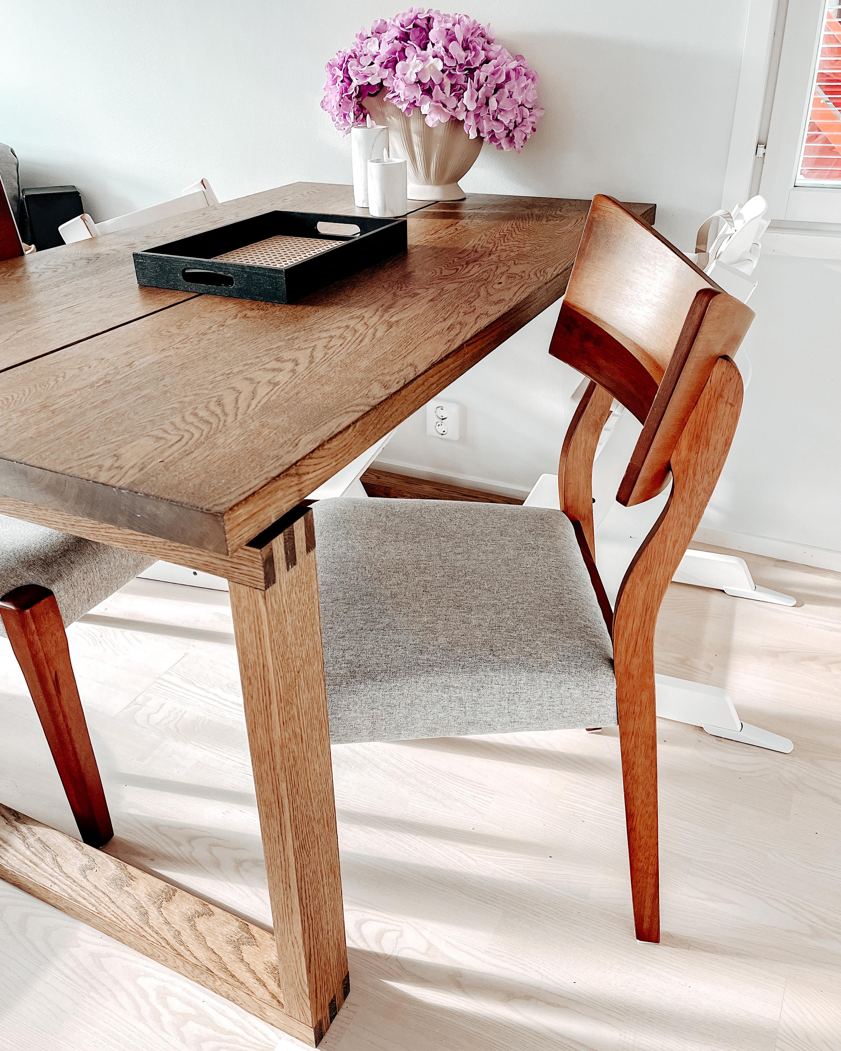 Set van 2 eetkamerstoelen EDEN Hout Lichtgrijs