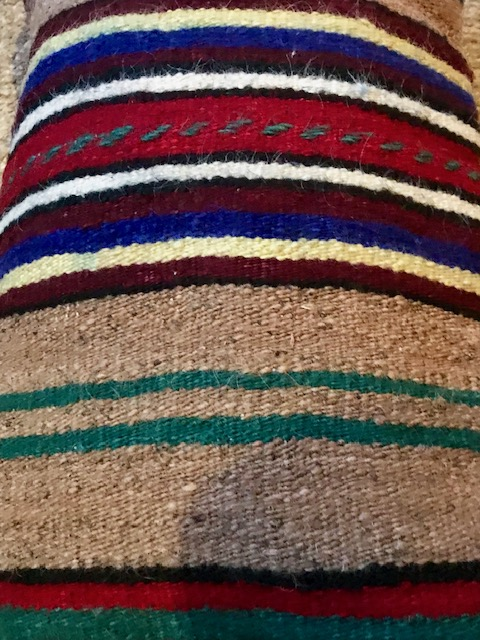 Kussen Vintage kelim 50x30 cm multistripes