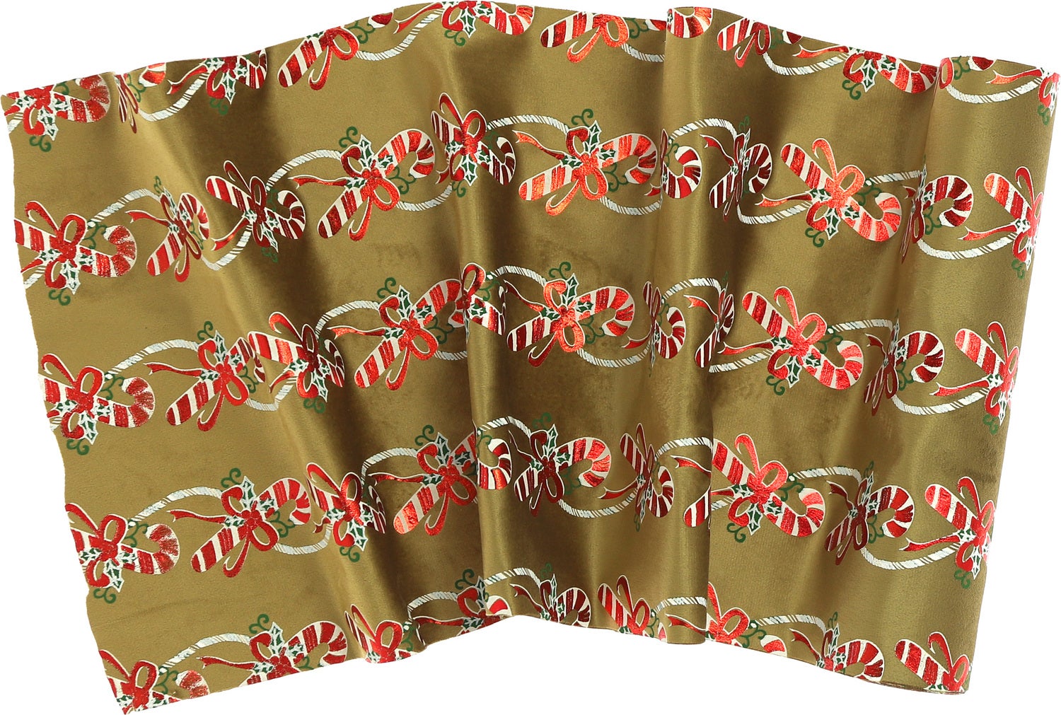 Unique Living decofabric Candy Cane goud 28 x 300 cm
