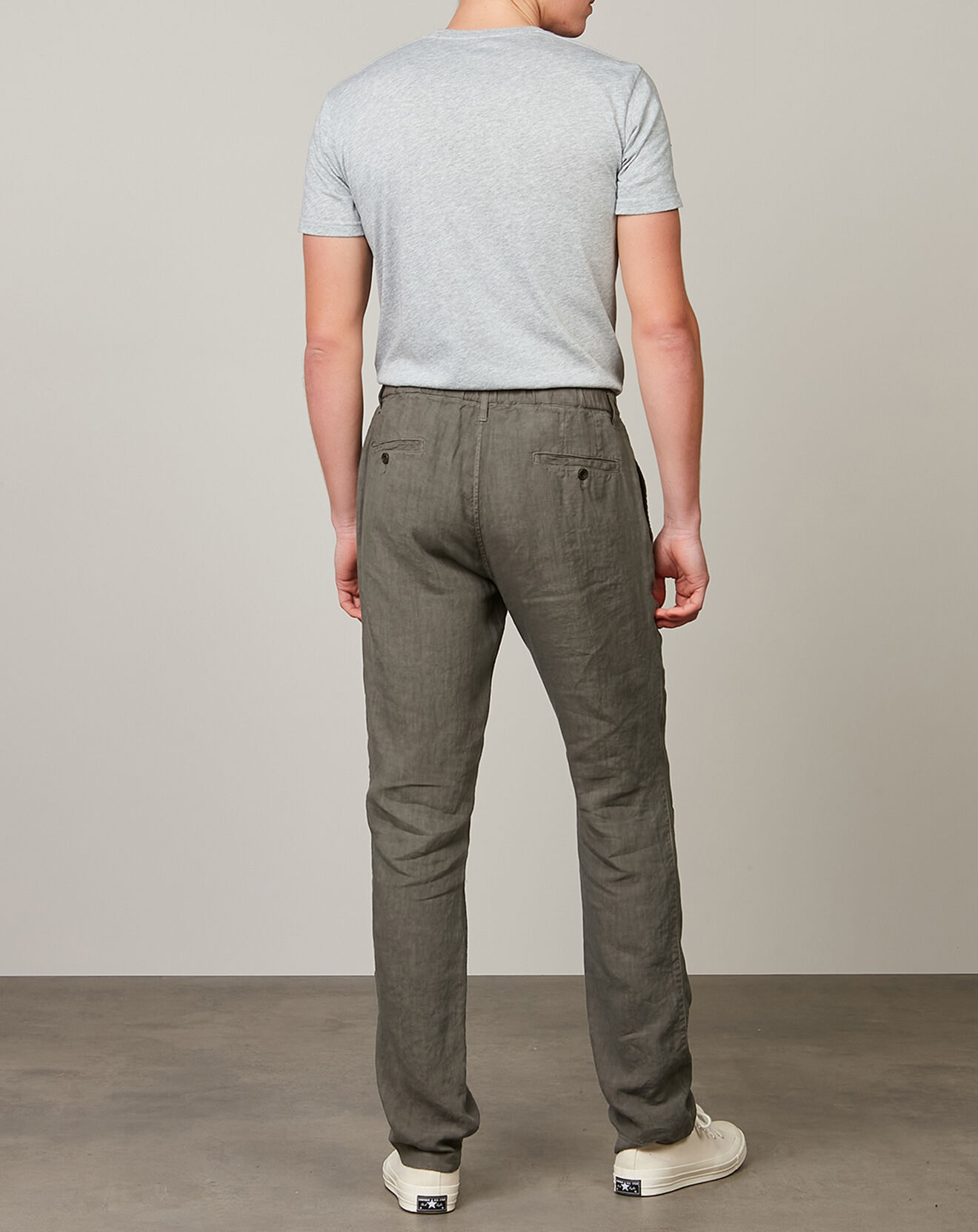Hartford Pantalon 100% Lin Tanker army