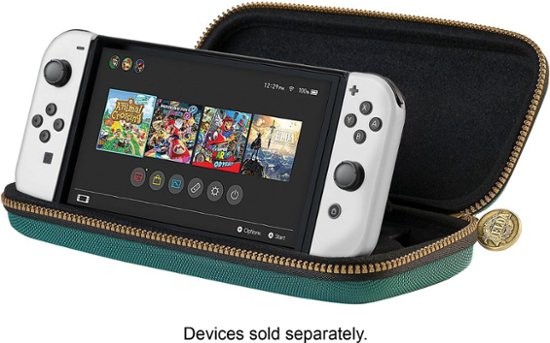 Nintendo Switch Game Traveler Deluxe Travel Case - Green Zelda Tears of the Kingdom