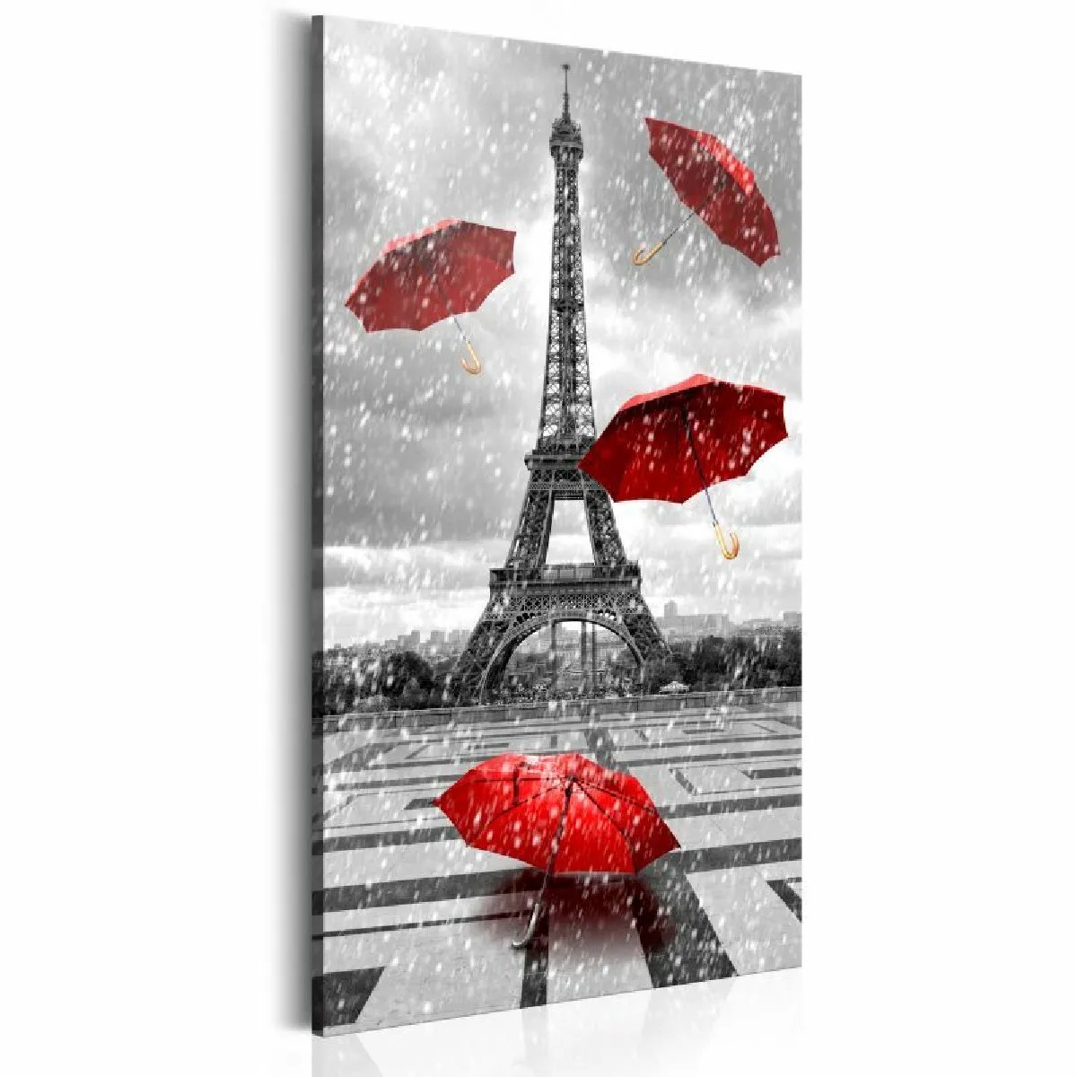 PARIS PRIX Paris : Red Umbrellas - 60 x 120 cm
