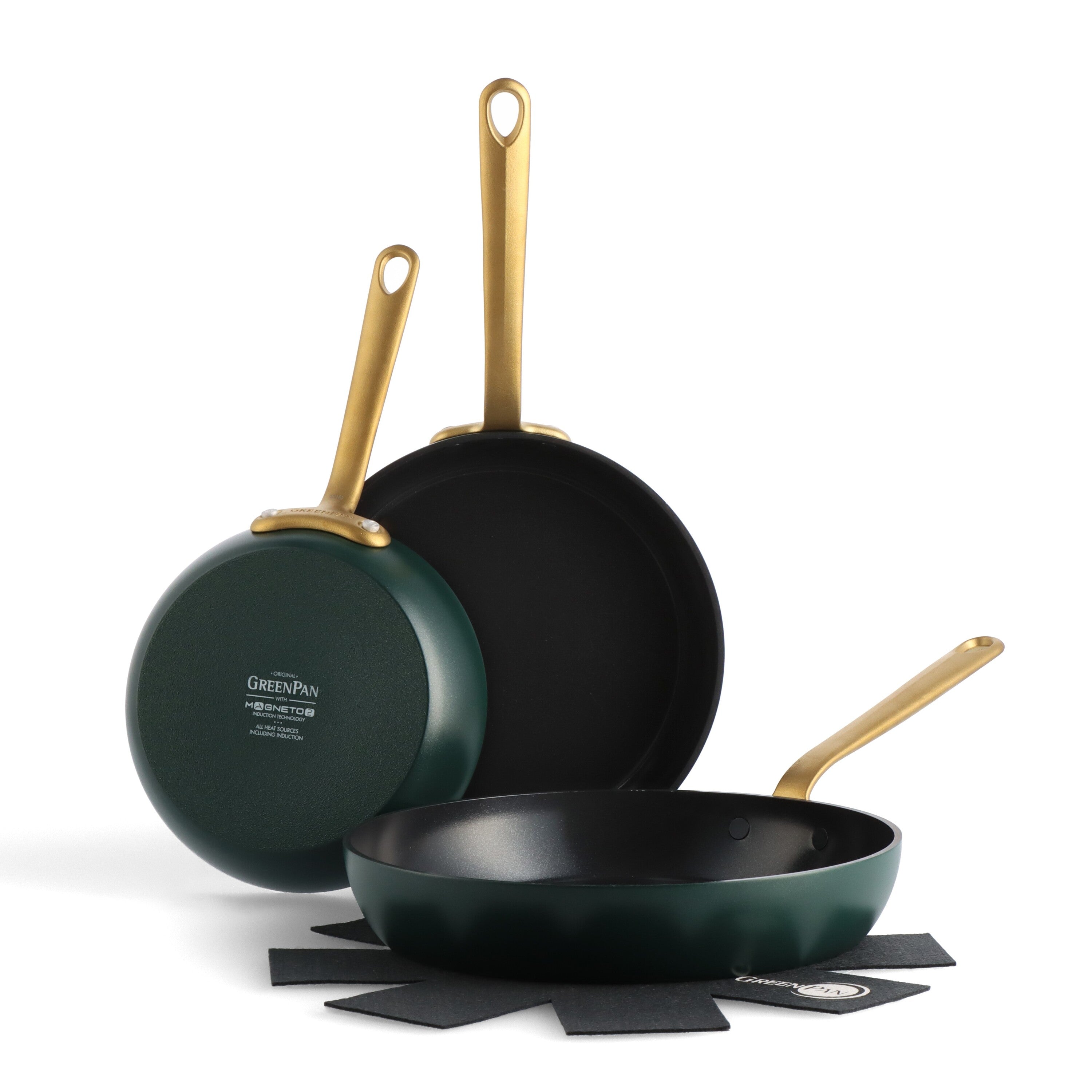 Greenpan Craft Koekenpannenset - Groen 3-delig
