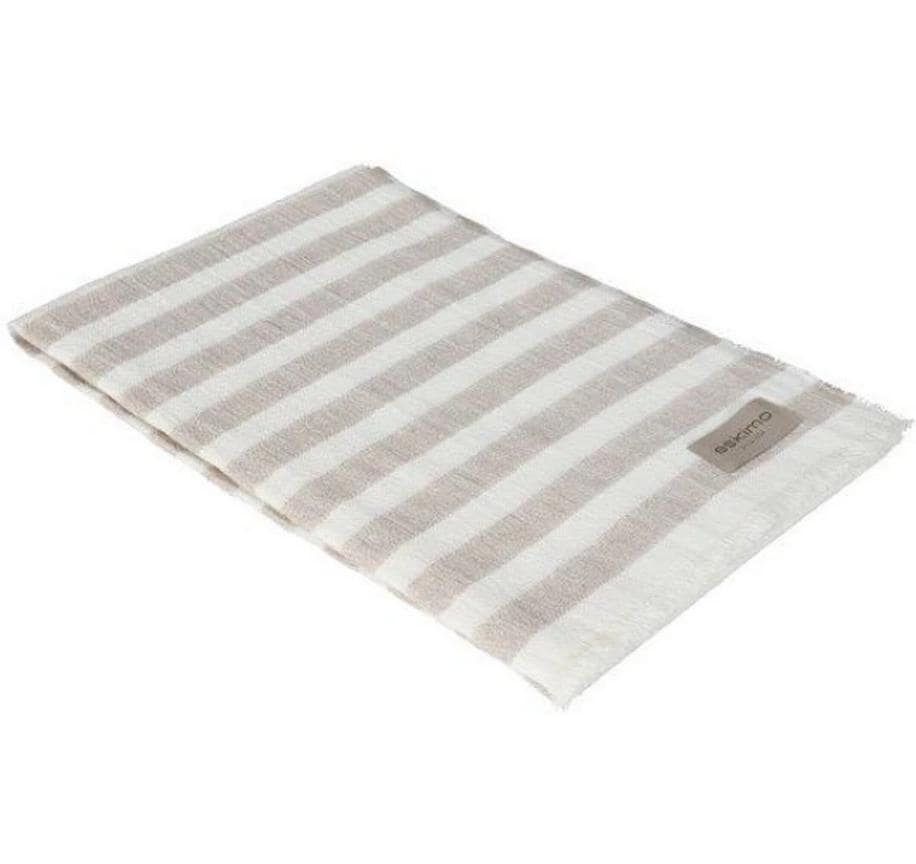 Decke Provence Streifen, 130 x 180 cm, Hellbeige/WeissSommerdecke mit Streifen
