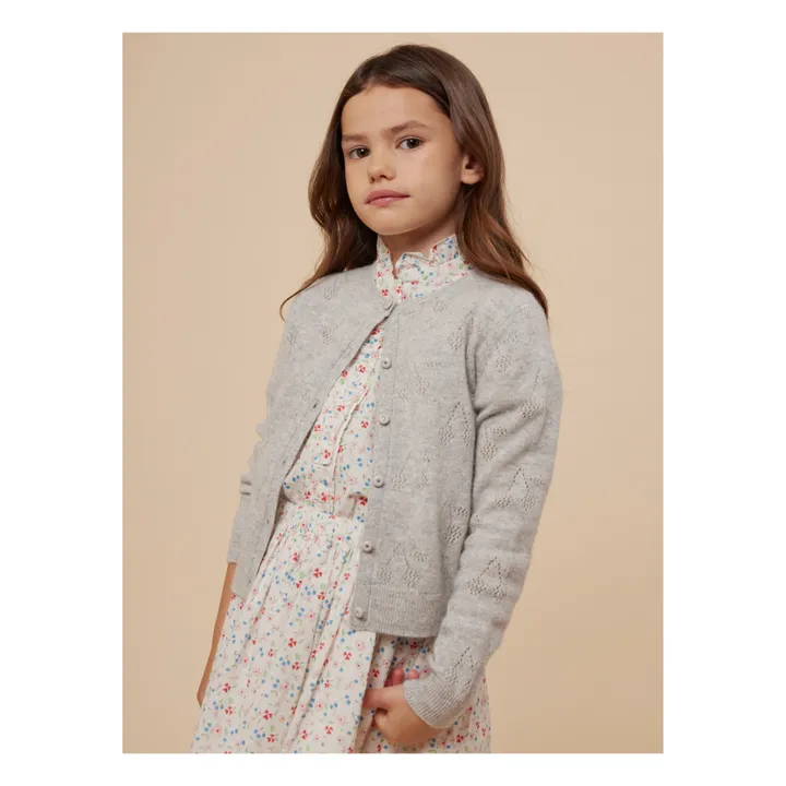 Bonpoint Cardigan Cachemire Cerises Thindra | Gris