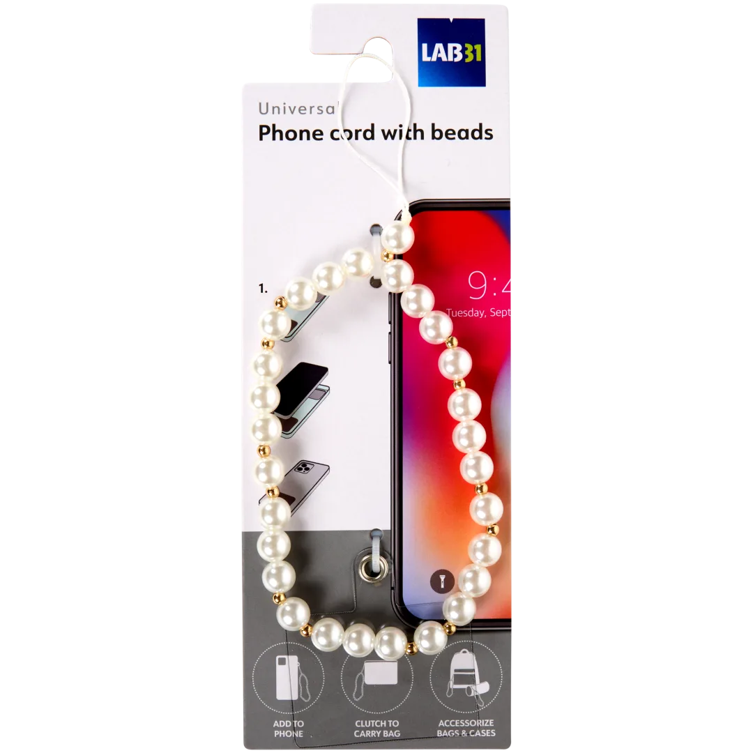 Cordon en perles pour téléphone Lab31