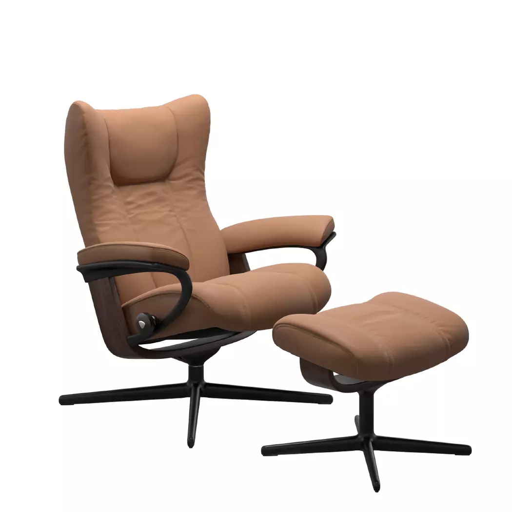 Sessel mit Hocker Wing Cross