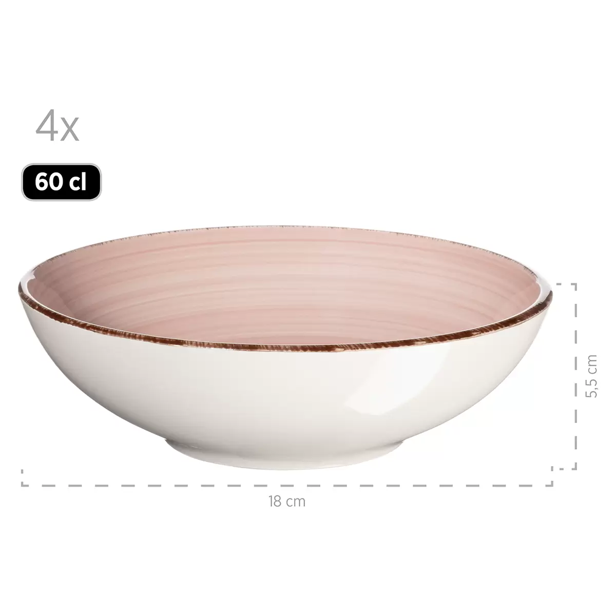 Geschirr-Set 16tlg. LUMACA gelb,orange,rosa,türkis