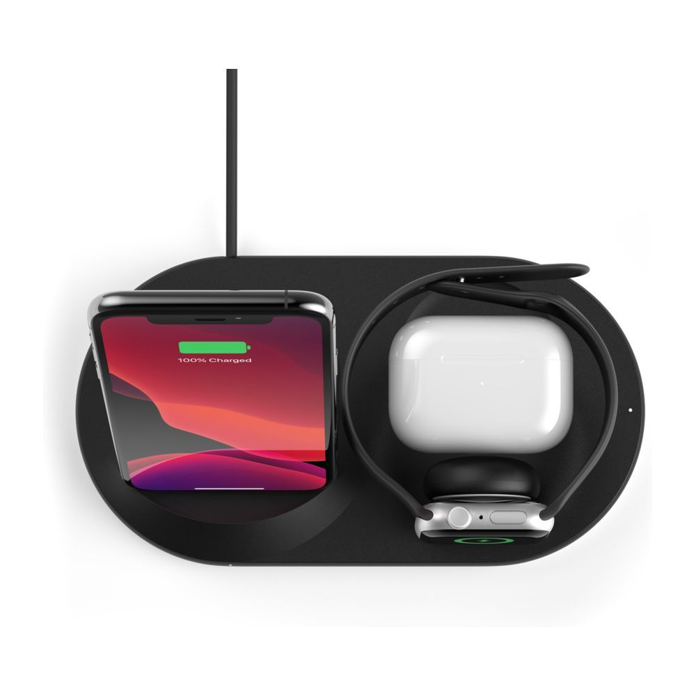 (7.5W) 3in1 MagSafe Qi Wireless Charger Ladegerät für Apple iPhone Mini/Pro/Max / Apple Airpods / Apple Watch (WIZ001vfBK) - Schwarz