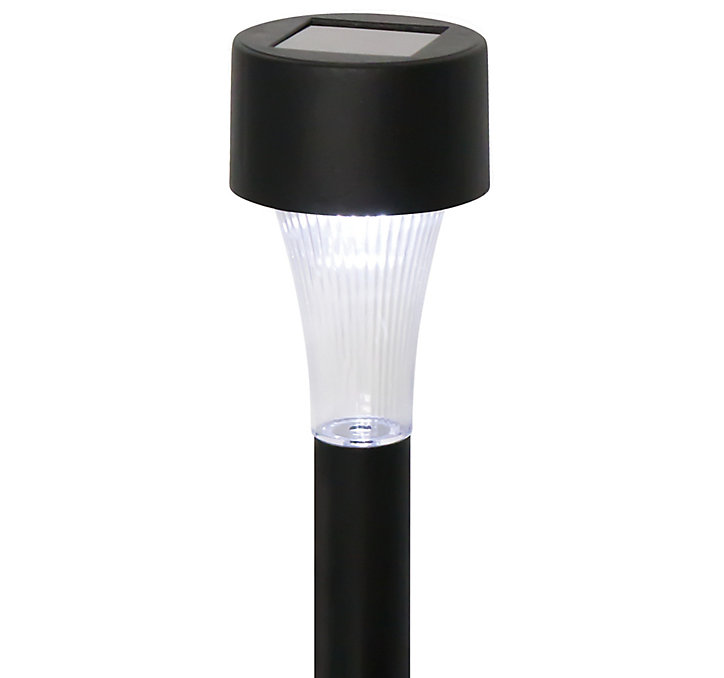 10 Balises extérieure LED à énergie solaire IP44 0.06W Ø4.5cm H.29.5 cm Noir