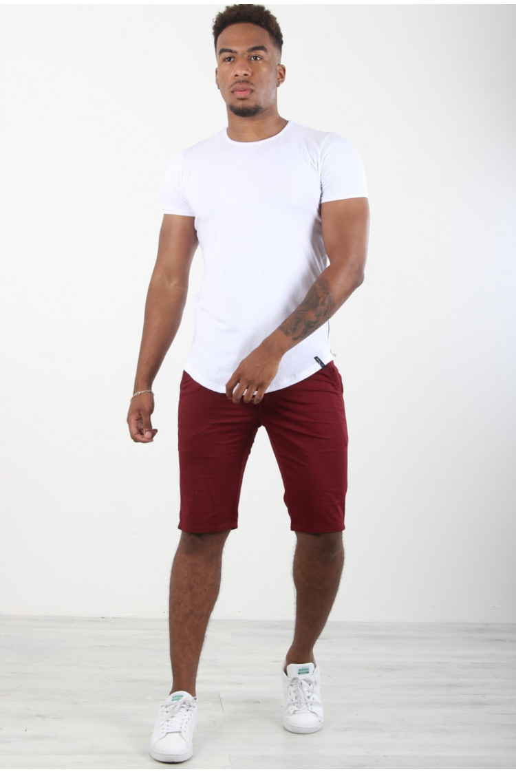 Short chino bordeaux