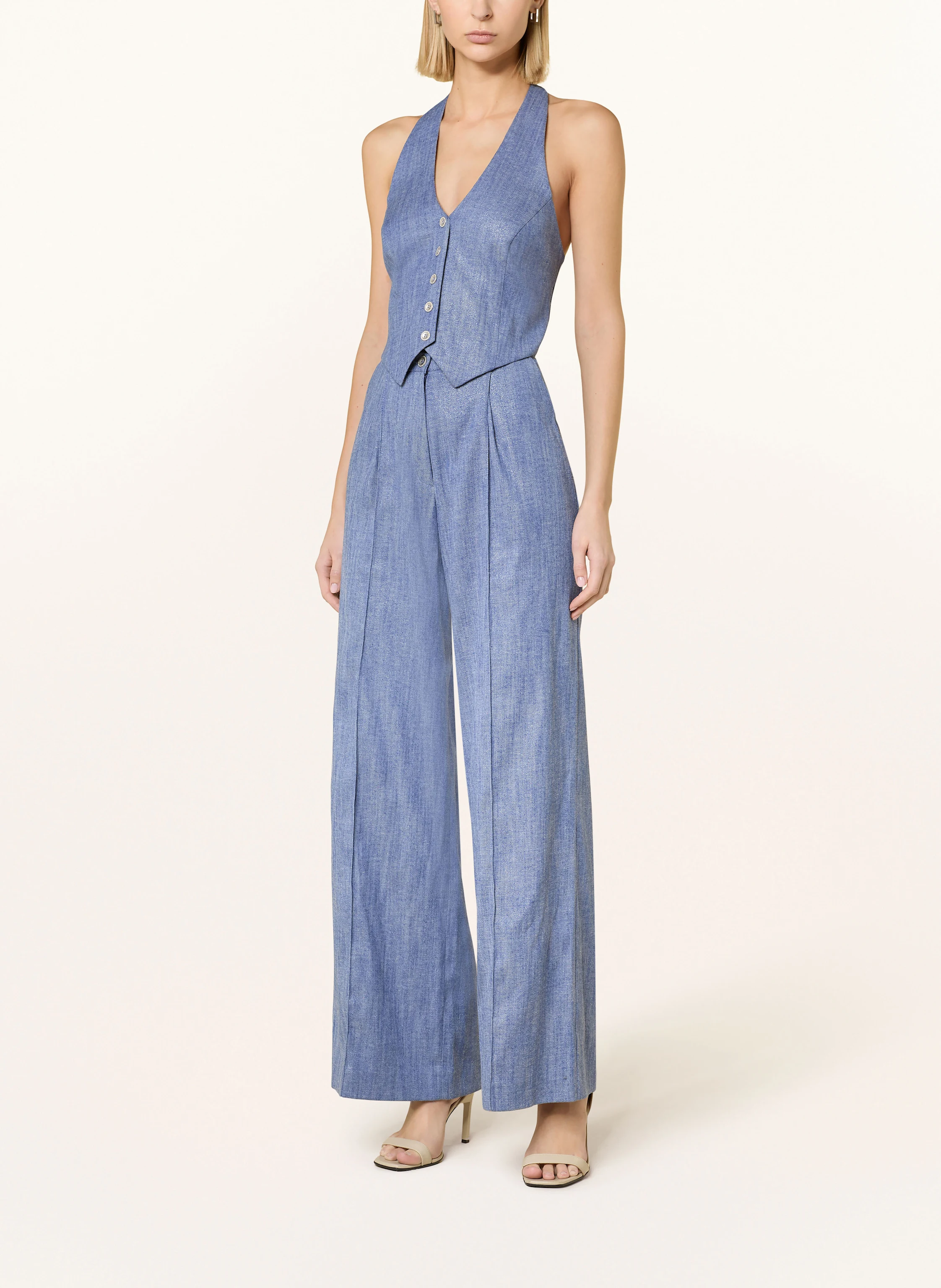 SWING Jumpsuit in Jeansoptik mit Glitzergarn