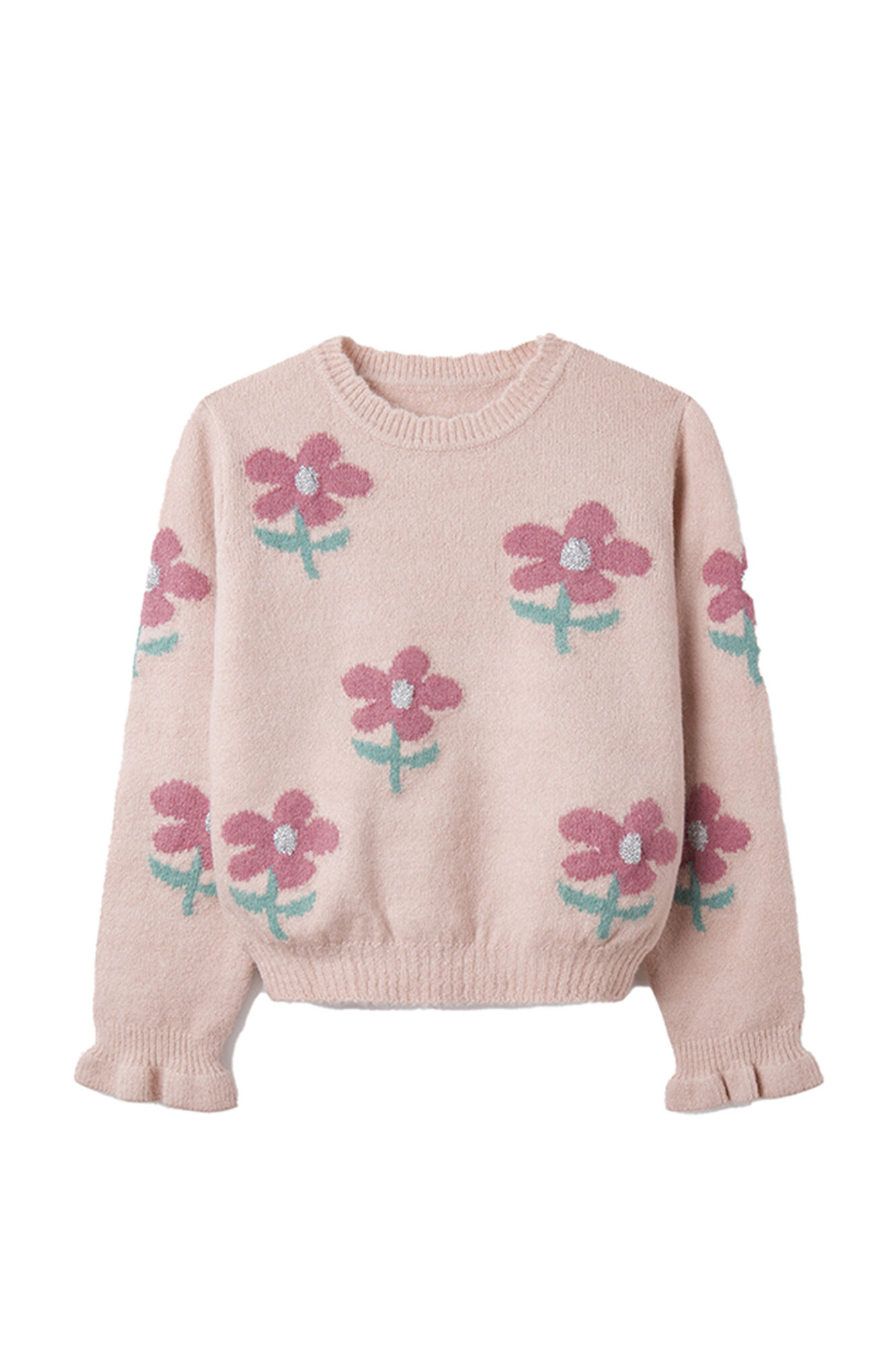 Suéter floral para meninas