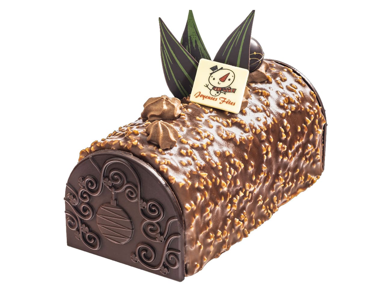 Moule pour embout de bûche - forme arabesque