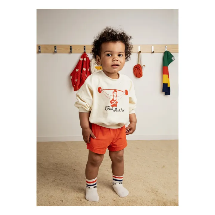 Mini Rodini Short Bodybuilder Coton Bio | Rouge