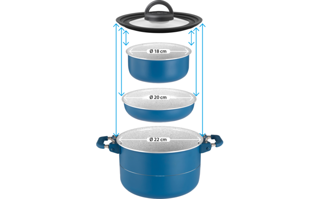 Brunner Carezza Magnetogrip 7+1 Kochtopfset mit Vacublock 8-tlg.