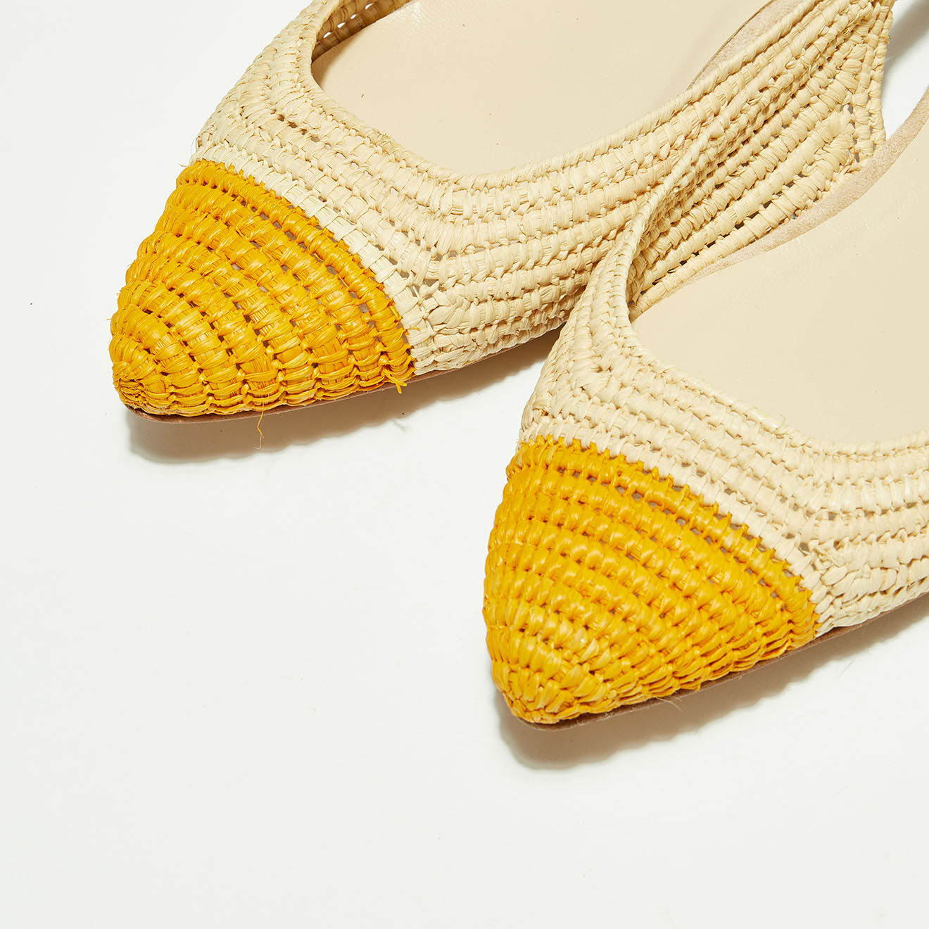 Quartier Latin Slingbacks en Raphia naturel/papaya