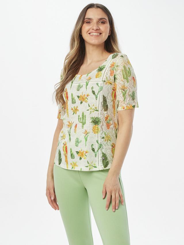 Shirt mit Kakteen Druck
