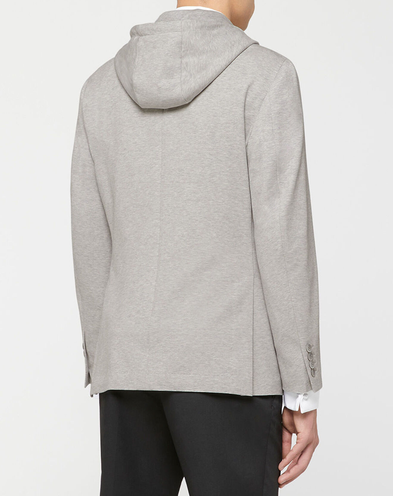Hackett London Blazer Hoodie à capuche amovible gris clair