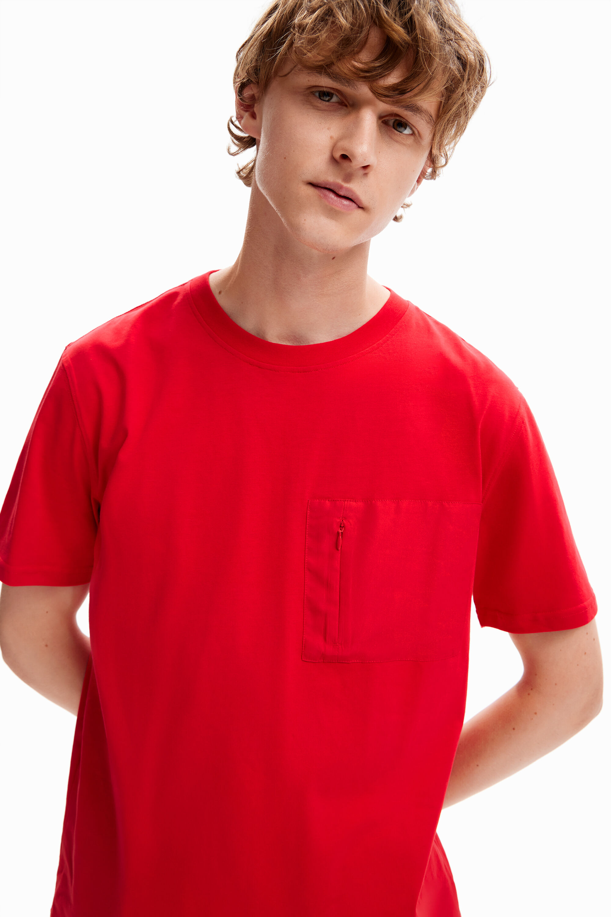 T-shirt uni poche