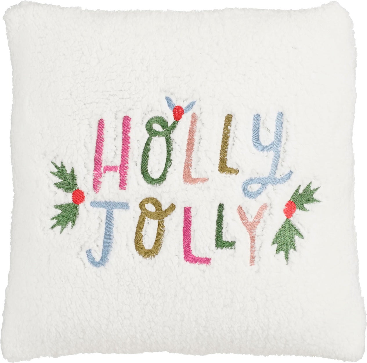 In the Mood sierkussen holly jolly wit 45 x 45 cm