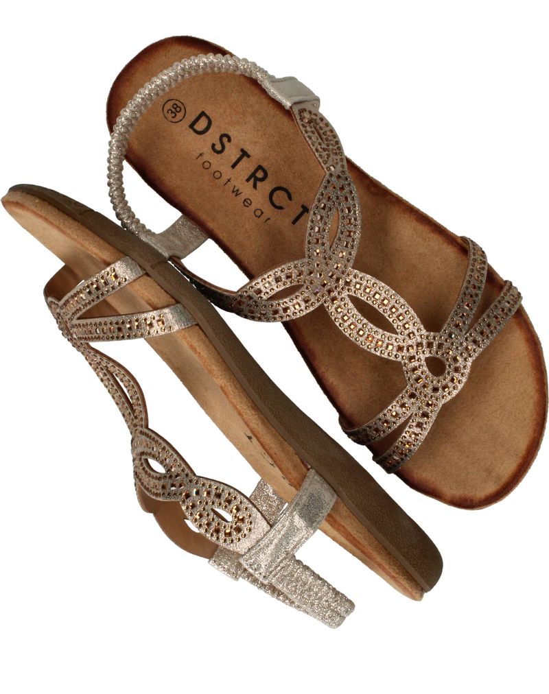 DSTRCT Sandalen Goud Dames