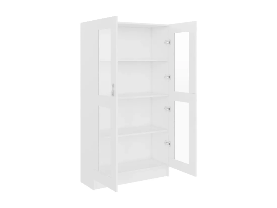 Armoire à vitrine Blanc 82,5x30,5x150 cm Aggloméré