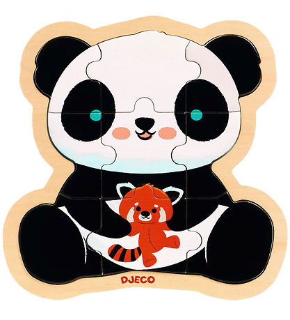 Djeco Puslespil - 9 Brikker - Tr? - Panda