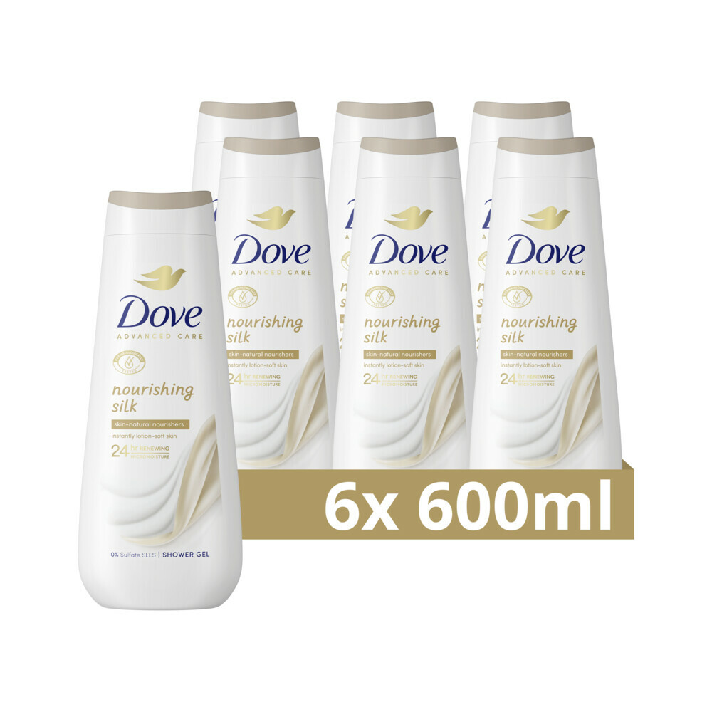 6x Dove Douchecrème Nourishing Silk600 ml
