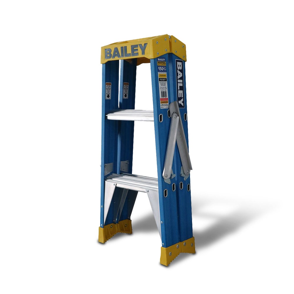 Escada de fibra de vidro dupla face BAILEY 0,9 m 150 kg Step 3 Pro FS13977