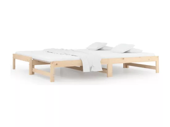 Lit coulissant 2x(90x190) cm Bois de pin massif